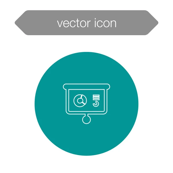 Diagram a bemutató board ikont — Stock Vector