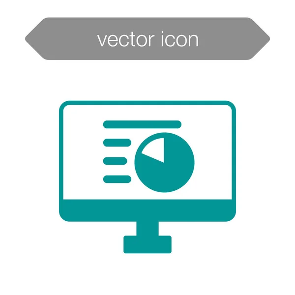 Präsentationstafel-Symbol. Grafik — Stockvektor