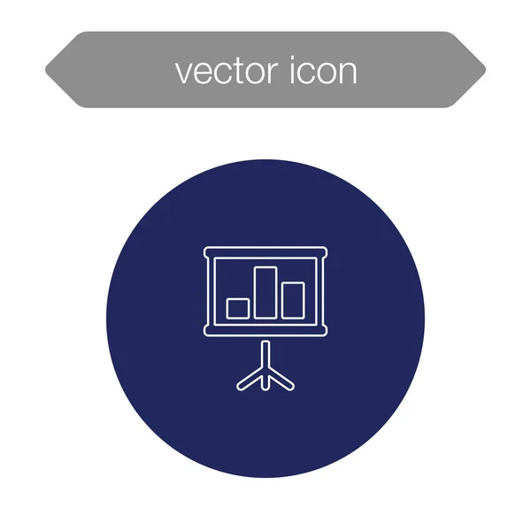 Sunum panosu simgesini grafik — Stok Vektör