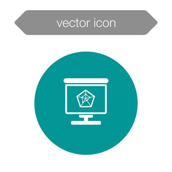 Icono del tablero de presentación — Vector de stock