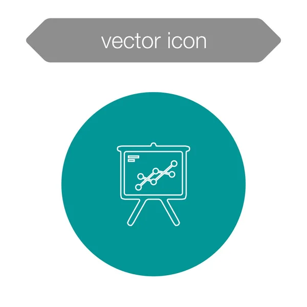 Diagramm auf der Präsentationstafel — Stockvektor