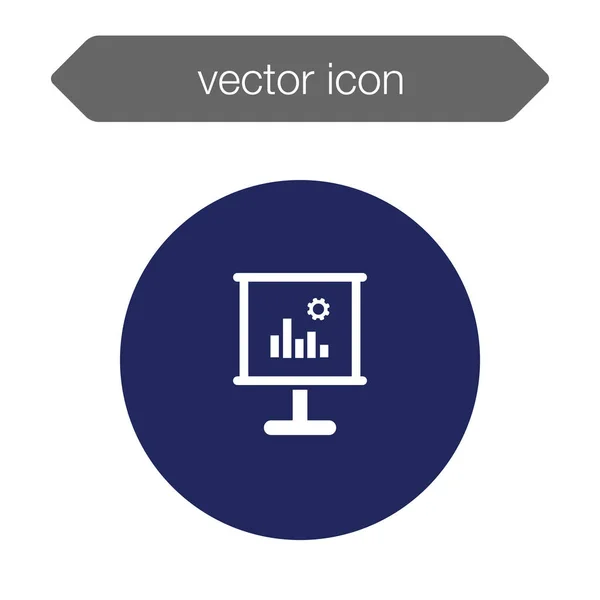 Presentation board icon — Stock Vector