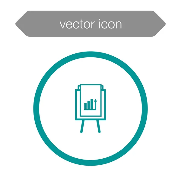 Presentation styrelsen ikonen. Diagram — Stock vektor
