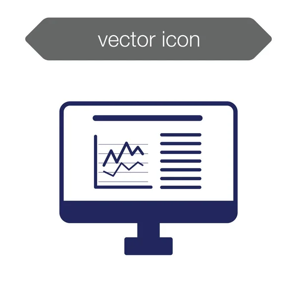 Icône du tableau de présentation. Graphique — Image vectorielle
