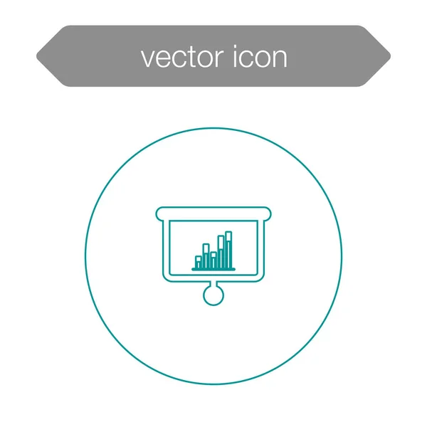 Diagramm auf der Präsentationstafel — Stockvektor