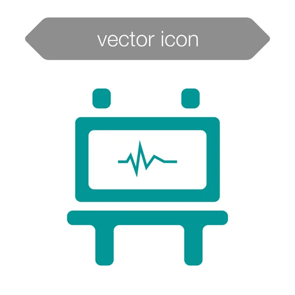 Chart on presentation board icon — Stock Vector