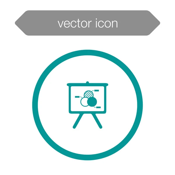 Prezentační desky ikona. Graf — Stockový vektor