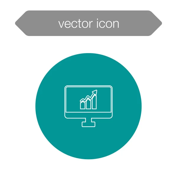 Diagram på presentation styrelsen ikonen — Stock vektor