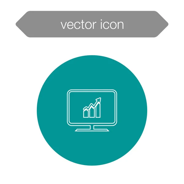 Wykres na ikonę płyty prezentacji — Wektor stockowy