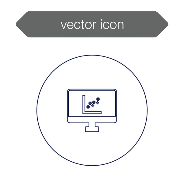 Gráfico en el icono del tablero de presentación — Archivo Imágenes Vectoriales