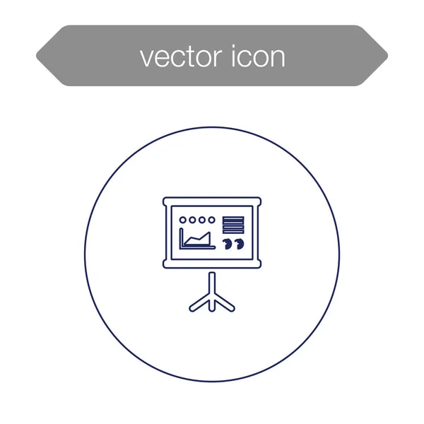 Diagram på presentation styrelsen ikonen — Stock vektor