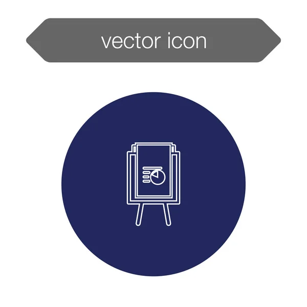 Diagramm auf der Präsentationstafel — Stockvektor