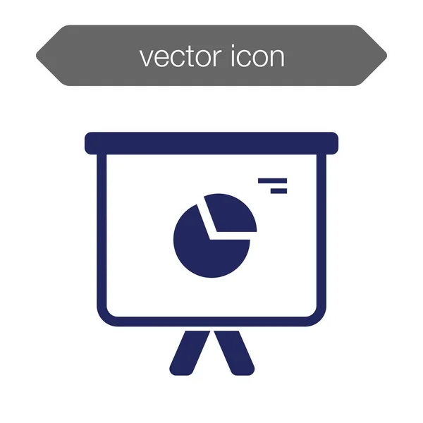 Presentation board icon. Chart — Stock Vector