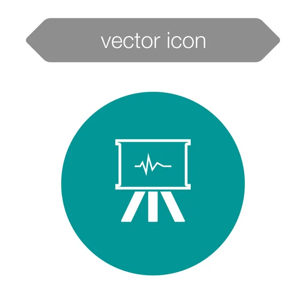 Presentation board icon — Stock Vector