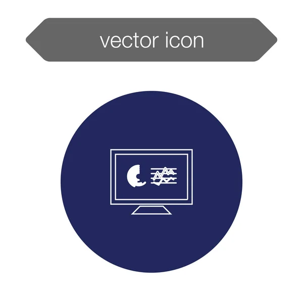 Gráfico en el icono del tablero de presentación — Vector de stock