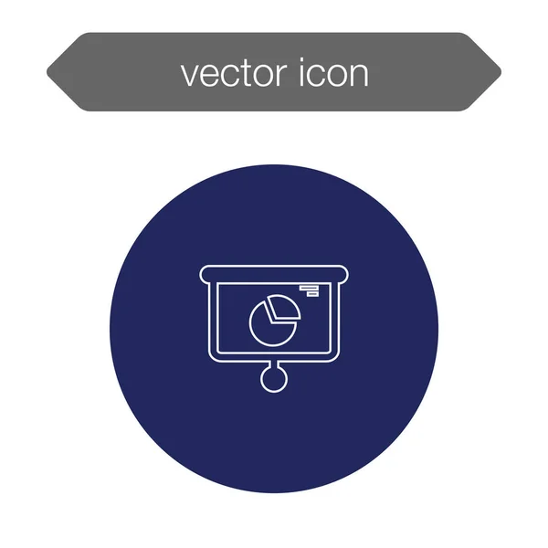 Wykres na ikonę płyty prezentacji — Wektor stockowy