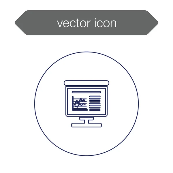 Graphique sur l'icône du tableau de présentation — Image vectorielle