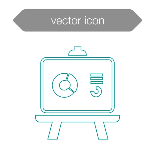 Presentation board icon — Stock Vector