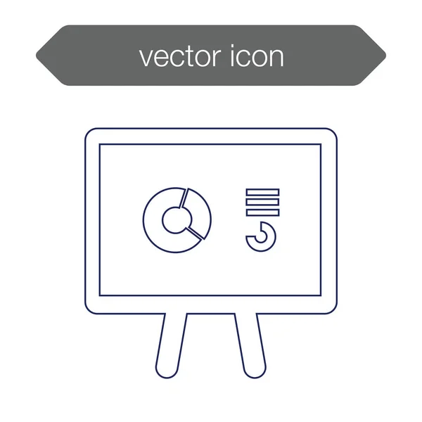 Presentatie bord pictogram — Stockvector