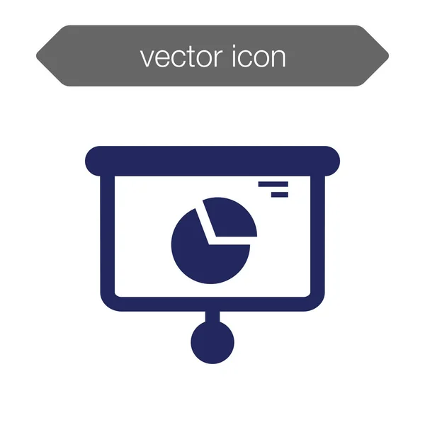 Präsentationstafel-Symbol. Grafik — Stockvektor