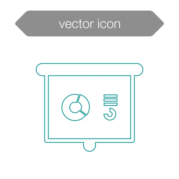 Значок доски презентации — стоковый вектор