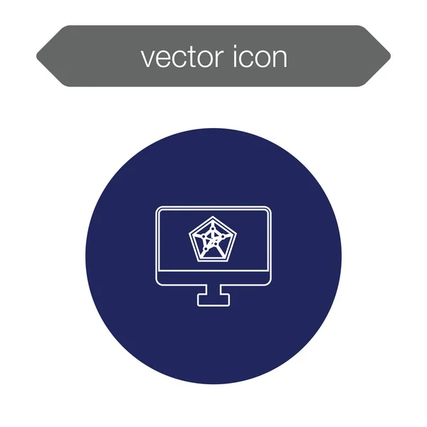 Bagan pada ikon papan presentasi - Stok Vektor