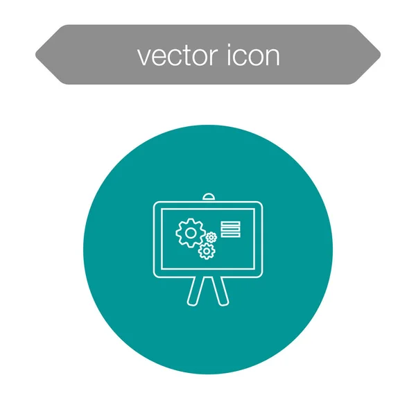 Gráfico en el icono del tablero de presentación — Archivo Imágenes Vectoriales
