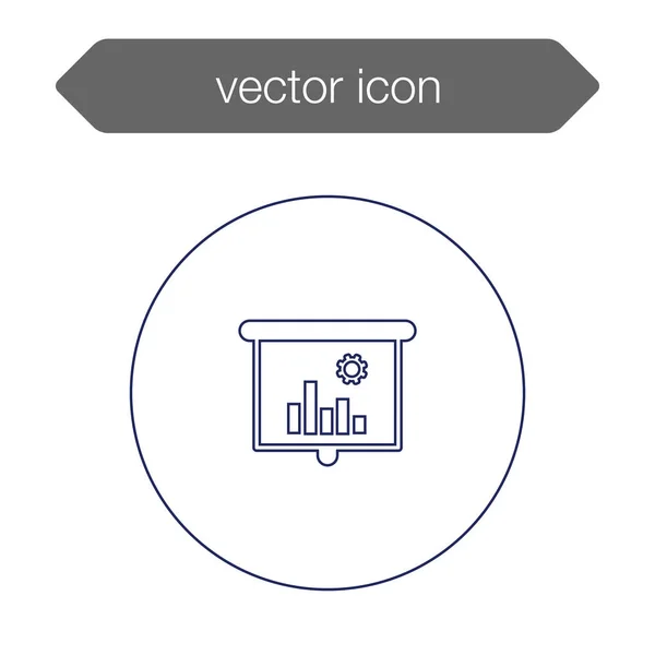 Diagram a bemutató board ikont — Stock Vector