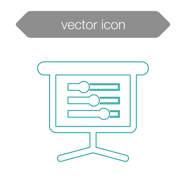 Icono del tablero de presentación — Vector de stock