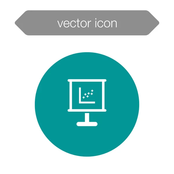 Presentatie bord pictogram — Stockvector