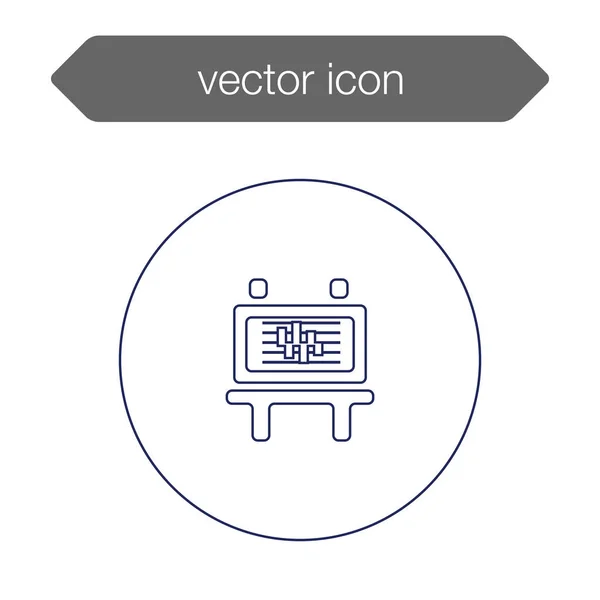 Gráfico en el icono del tablero de presentación — Vector de stock