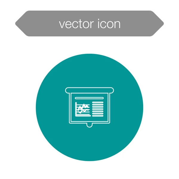 Graphique sur l'icône du tableau de présentation — Image vectorielle