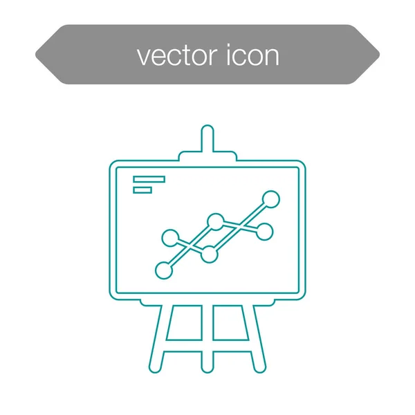 Presentation board icon — Stock Vector