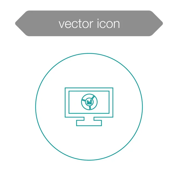Graphique sur l'icône du tableau de présentation — Image vectorielle