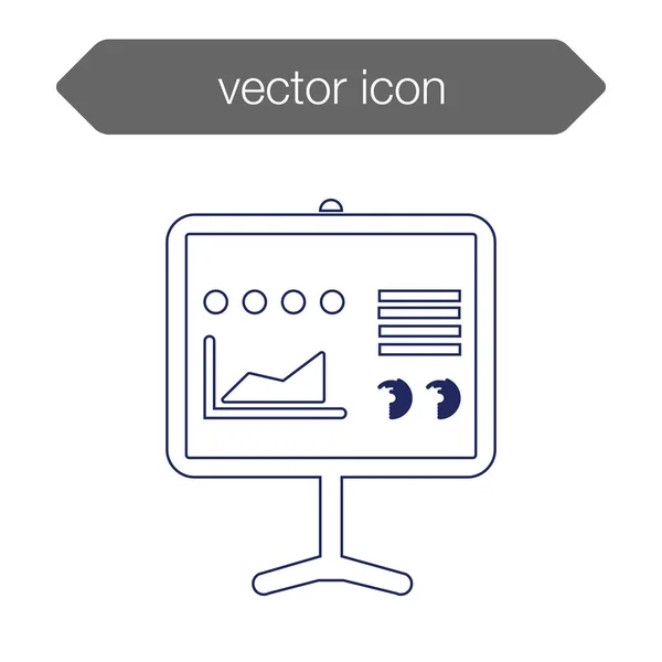 Presentation board icon — Stock Vector