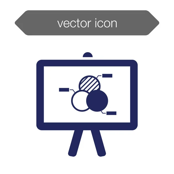 Ícone do quadro de apresentação. Gráfico —  Vetores de Stock