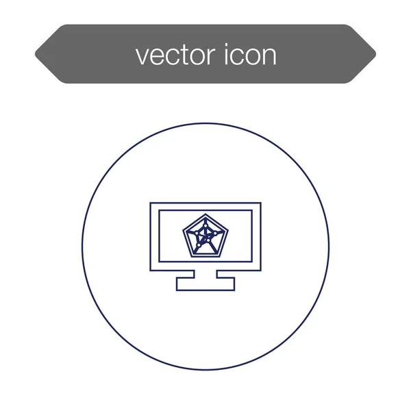 Graf na ikonu prezentace desky — Stockový vektor