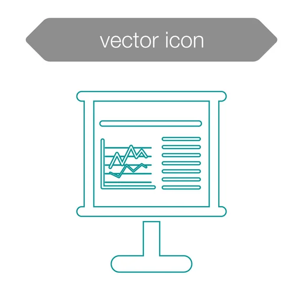 Presentation board icon — Stock Vector