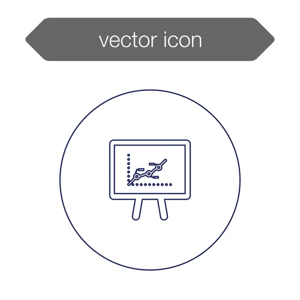 Diagramm auf der Präsentationstafel — Stockvektor