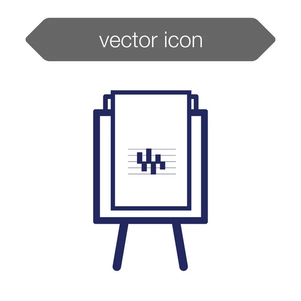 Icono del tablero de presentación. Gráfico — Vector de stock