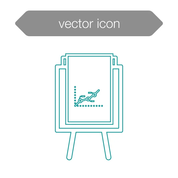 Значок доски презентации — стоковый вектор