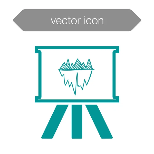 Ícone da placa de apresentação. — Vetor de Stock