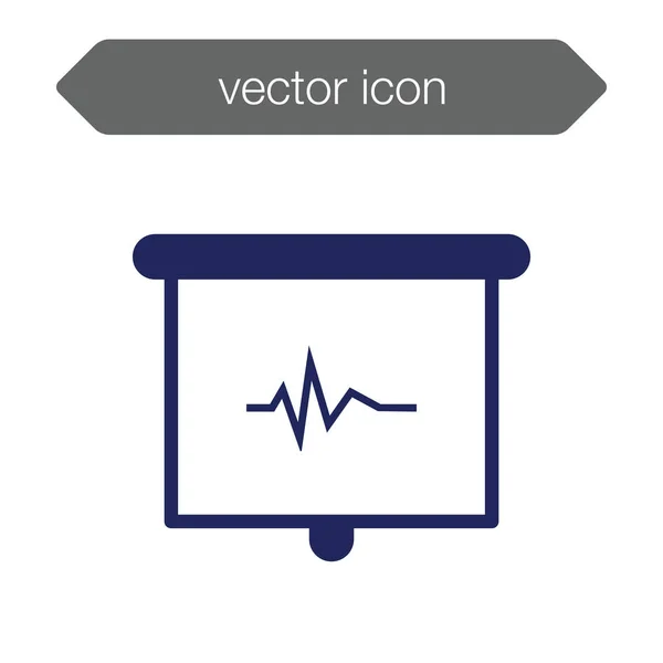 Presentation board icon. Chart — Stock Vector