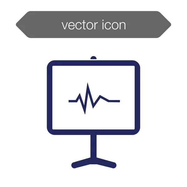 Presentation board icon. Chart — Stock Vector