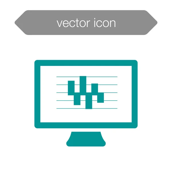 Icono del tablero de presentación. Gráfico — Vector de stock