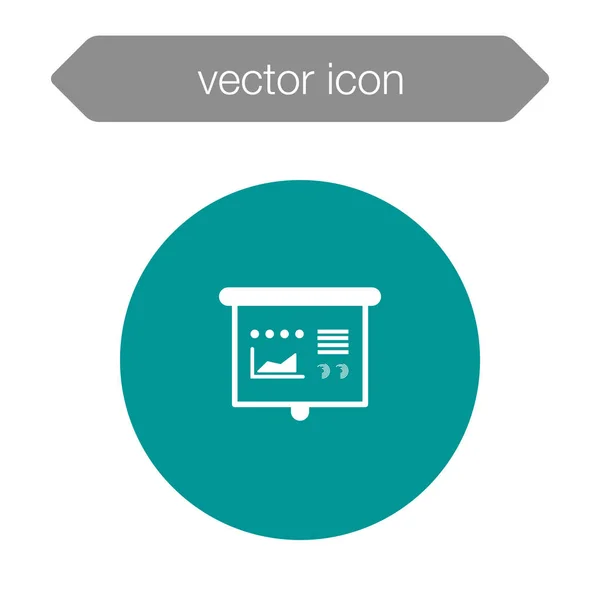 Presentation board icon — Stock Vector