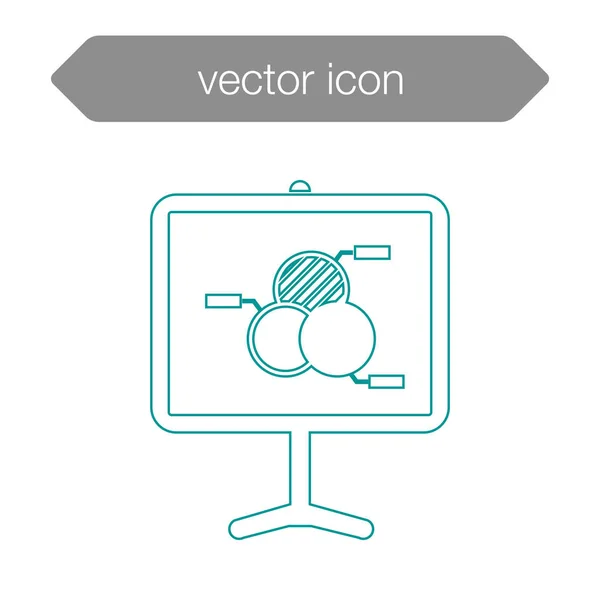 Значок доски презентации — стоковый вектор