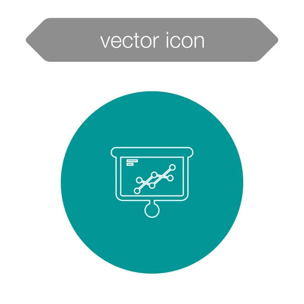 Diagramm auf der Präsentationstafel — Stockvektor