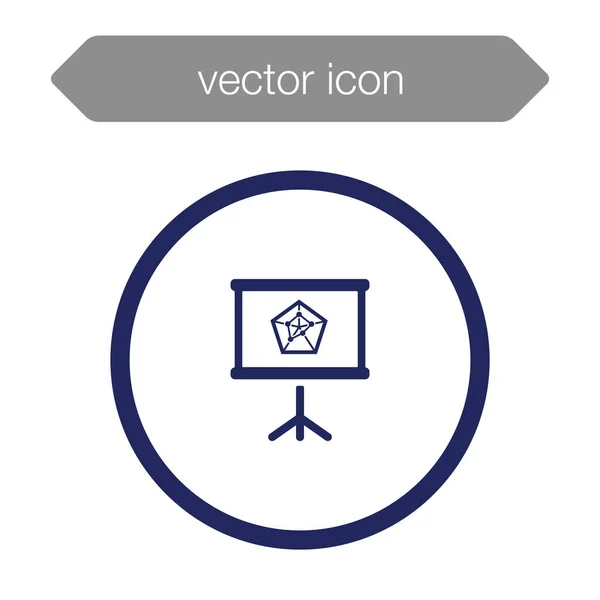 Icono del tablero de presentación — Vector de stock