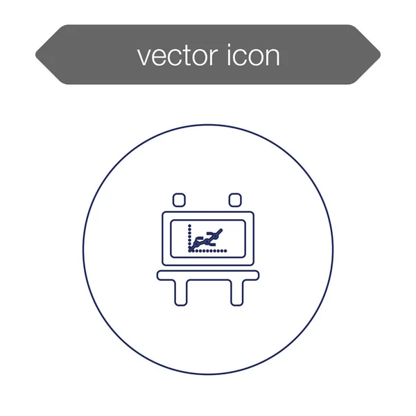 Diagramm auf der Präsentationstafel — Stockvektor